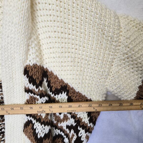 Vtg Handmade 70's ASO Starsky & Hutch Shawl Collar Cardigan Mexican Sweater M/L - Picture 11 of 12